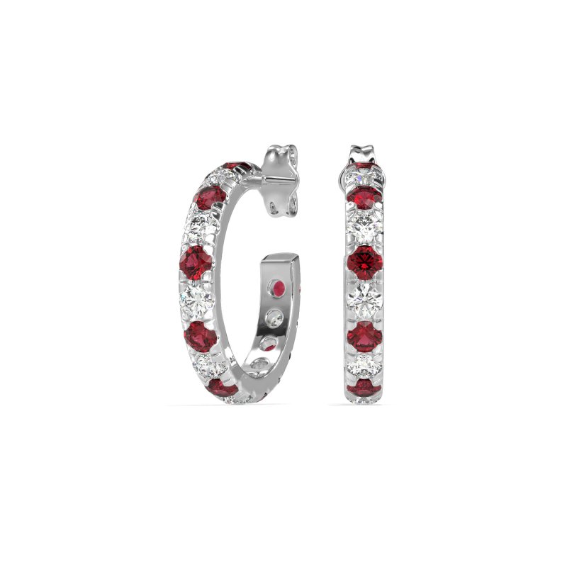 Single Row Huggie Earrings