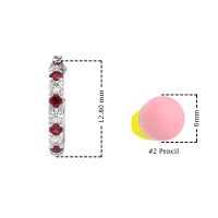 Single Row Huggie Earrings