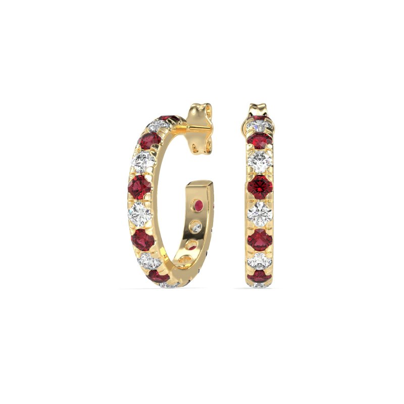 Single Row Huggie Earrings