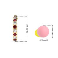 Single Row Huggie Earrings