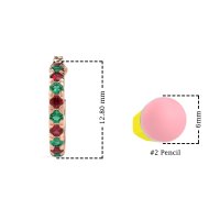 Single Row Huggie Earrings