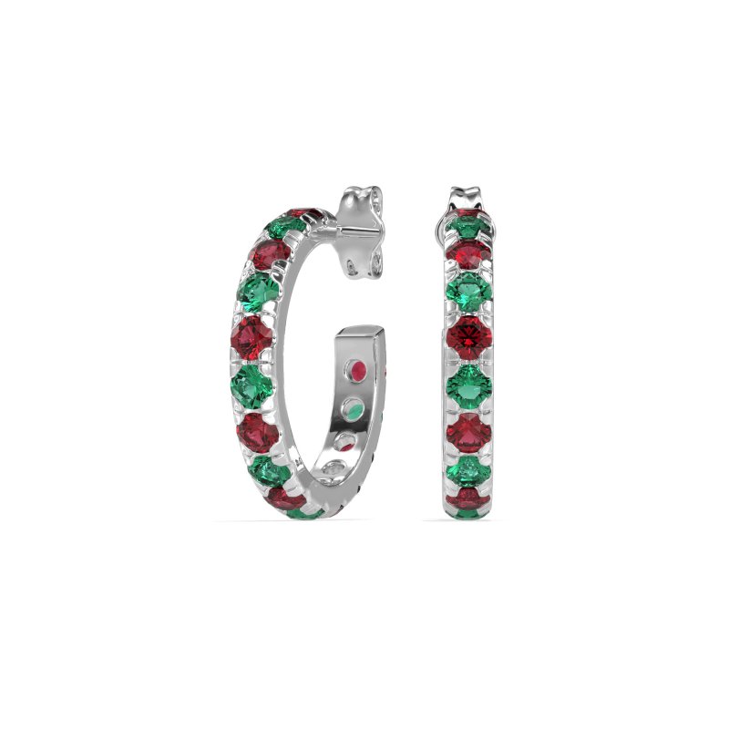 Single Row Huggie Earrings