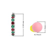 Single Row Huggie Earrings