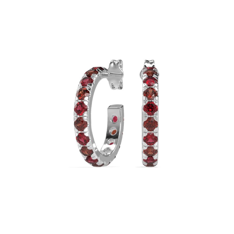 Single Row Huggie Earrings