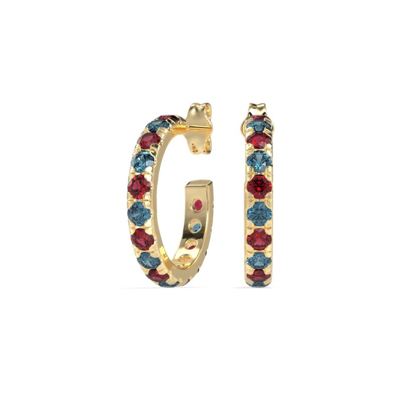 Single Row Huggie Earrings