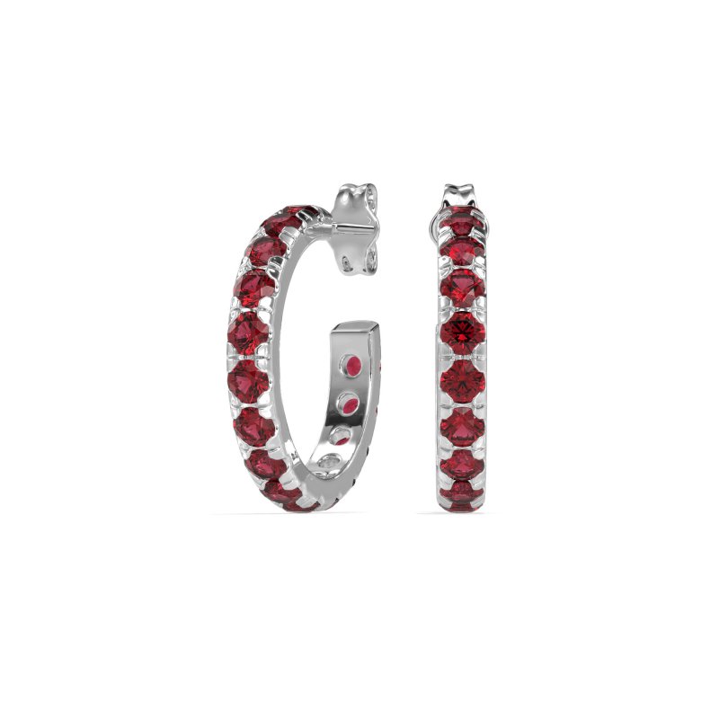 Single Row Huggie Earrings