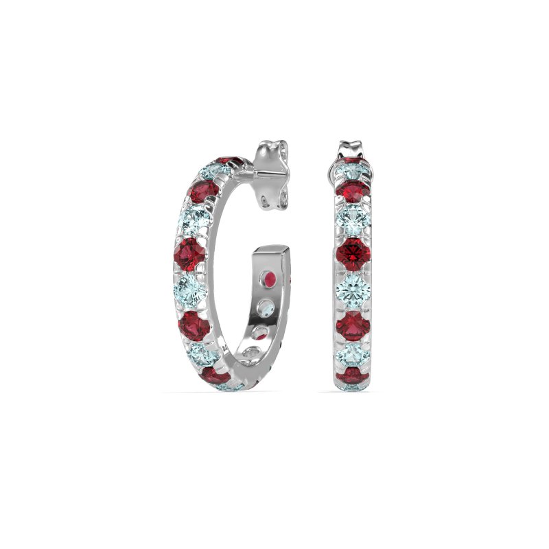 Single Row Huggie Earrings