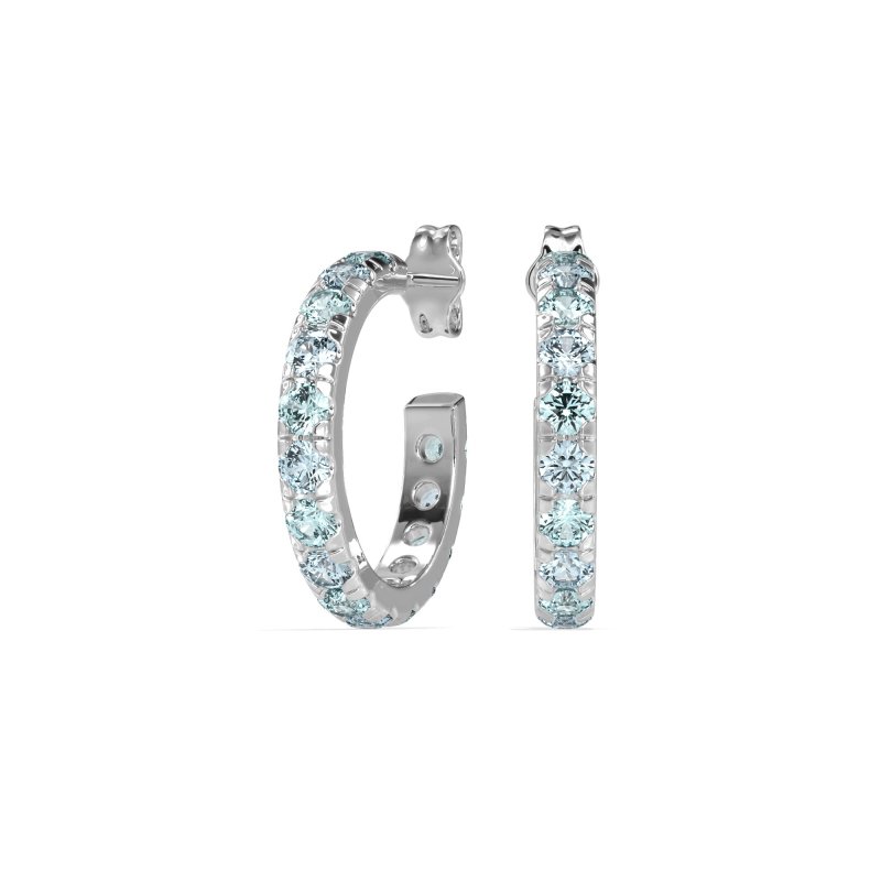 Single Row Huggie Earrings