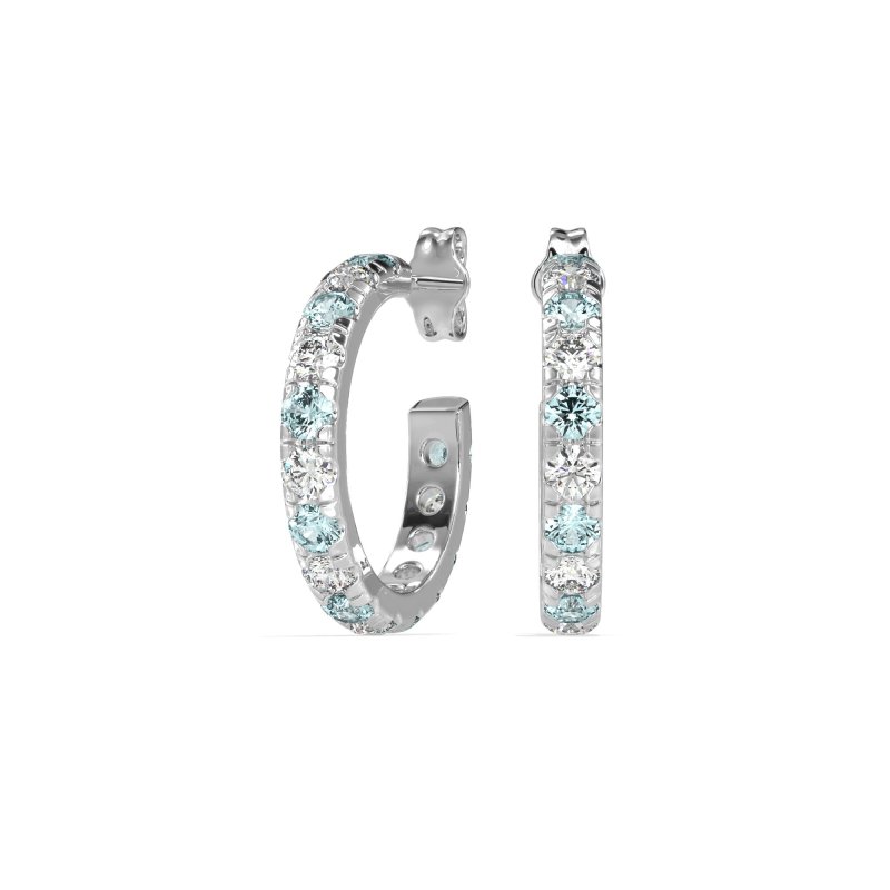 Single Row Huggie Earrings