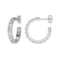 Single Row Huggie Earrings