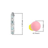 Single Row Huggie Earrings