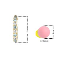 Single Row Huggie Earrings
