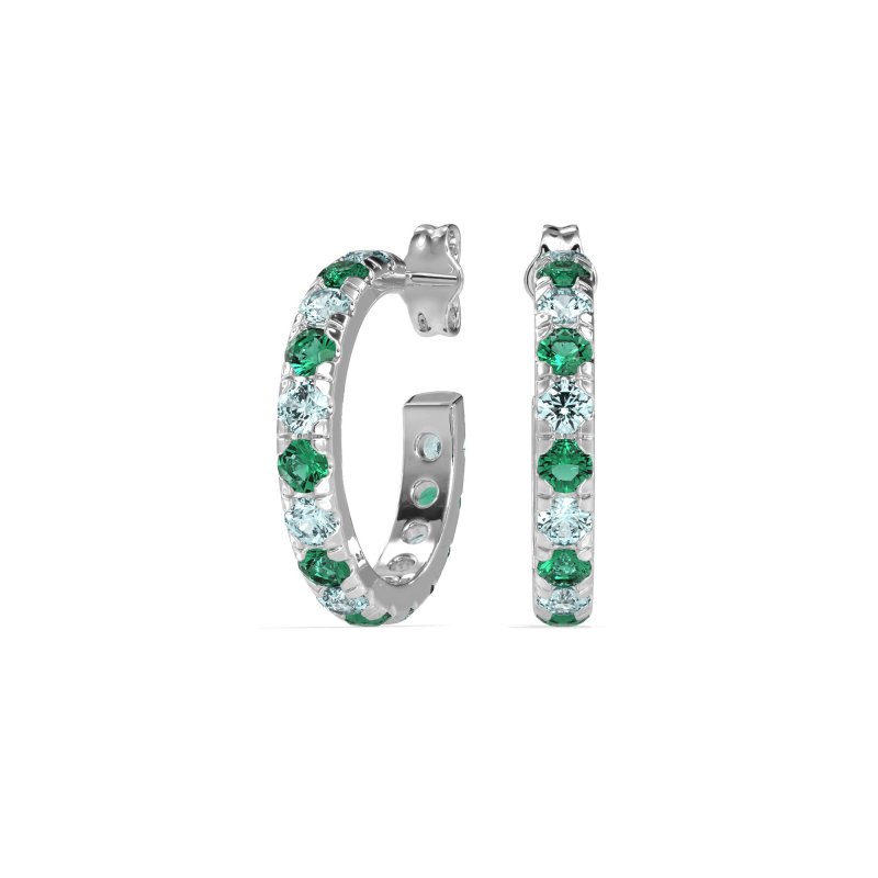 Single Row Huggie Earrings