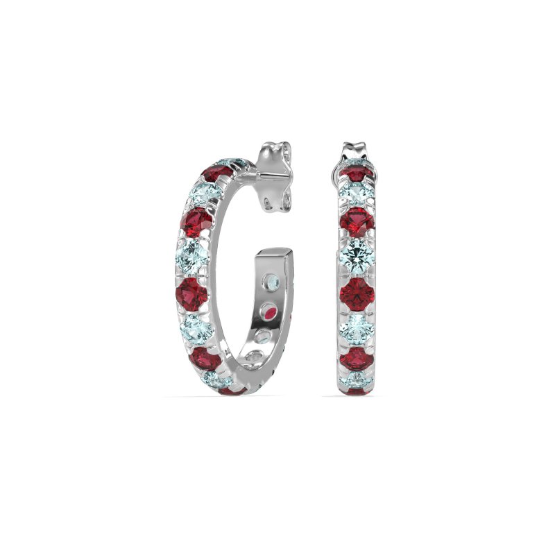 Single Row Huggie Earrings