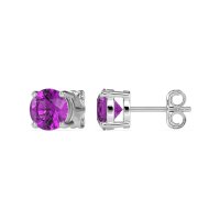 Three-Prong Martini Stud Earrings