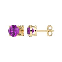 Three-Prong Martini Stud Earrings