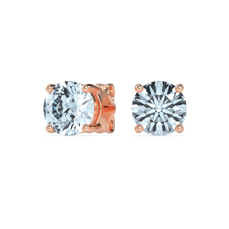 Three-Prong Martini Stud Earrings