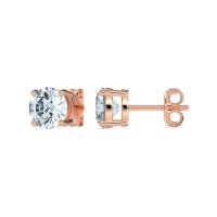 Three-Prong Martini Stud Earrings