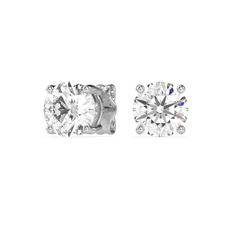 Three-Prong Martini Stud Earrings