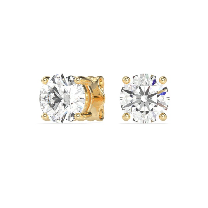 Three-Prong Martini Stud Earrings