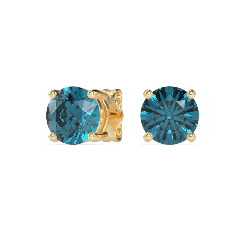 Three-Prong Martini Stud Earrings