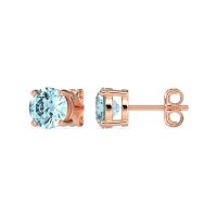 Three-Prong Martini Stud Earrings