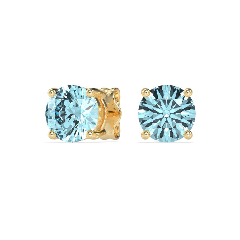 Three-Prong Martini Stud Earrings