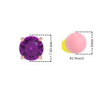 7mm Classic Four Prong Stud Earrings