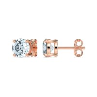7mm Classic Four Prong Stud Earrings