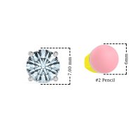 7mm Classic Four Prong Stud Earrings