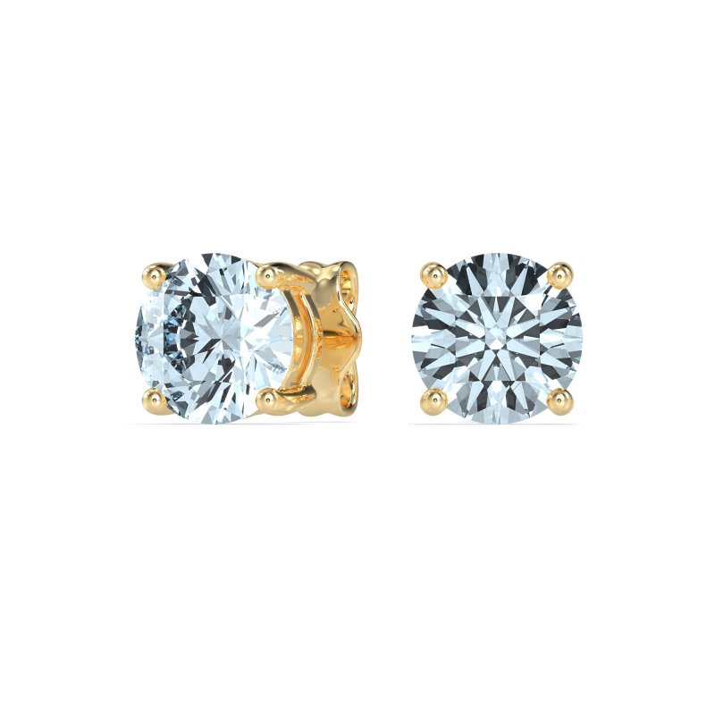 7mm Classic Four Prong Stud Earrings
