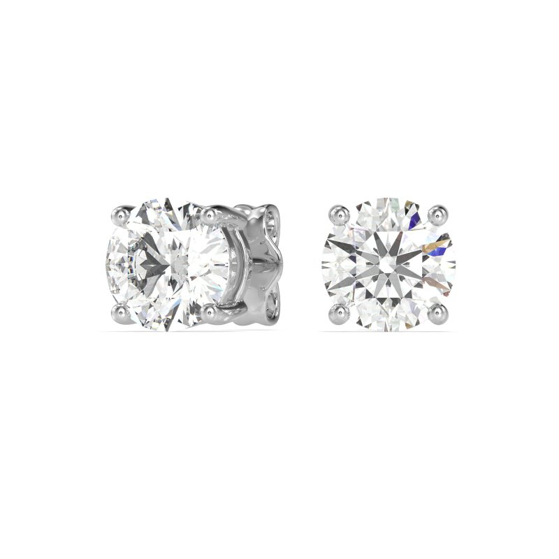 7mm Classic Four Prong Stud Earrings
