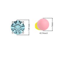 7mm Classic Four Prong Stud Earrings