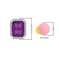 Emerald Cut Bezel Stud Earrings