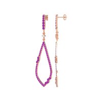 Pave Tear Drop Dangling Earrings