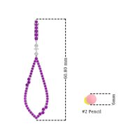 Pave Tear Drop Dangling Earrings