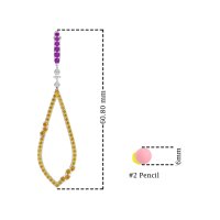 Pave Tear Drop Dangling Earrings