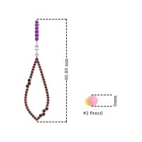 Pave Tear Drop Dangling Earrings