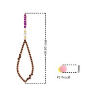 Pave Tear Drop Dangling Earrings