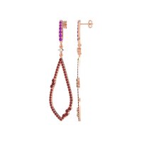 Pave Tear Drop Dangling Earrings