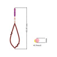 Pave Tear Drop Dangling Earrings