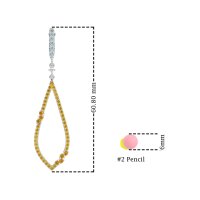 Pave Tear Drop Dangling Earrings