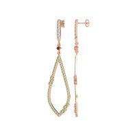 Pave Tear Drop Dangling Earrings