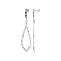 Pave Tear Drop Dangling Earrings