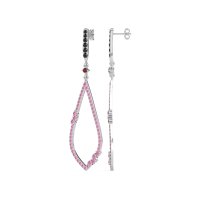 Pave Tear Drop Dangling Earrings