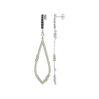 Pave Tear Drop Dangling Earrings