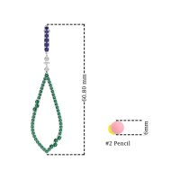 Pave Tear Drop Dangling Earrings