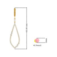Pave Tear Drop Dangling Earrings