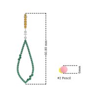 Pave Tear Drop Dangling Earrings