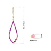Pave Tear Drop Dangling Earrings